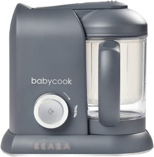 BEABA - Babycook Solo - Procesador, Batidora, Cocción Rápida al Vapor - Gris Oscuro