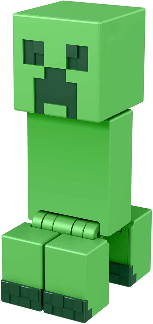Minecraft Figura Build-A-Portal Creeper – Figura colecionável e peça Build-A-Portal – Articulações móveis – 1 acessório – 3,25 pol. de altura – Presente para crianças com mais de 6 anos – HFC33