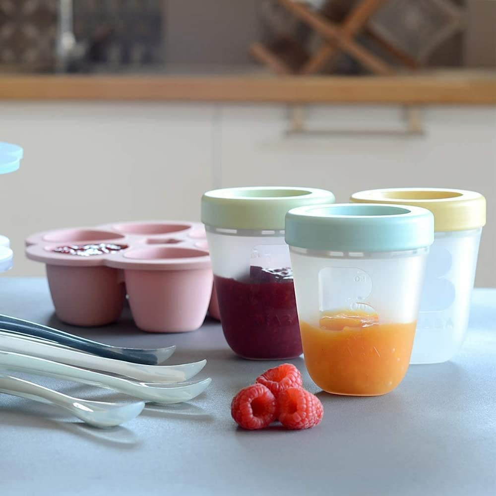 BÉABA - Multi-Recipientes de Silicone 6x90 ml - Rosa