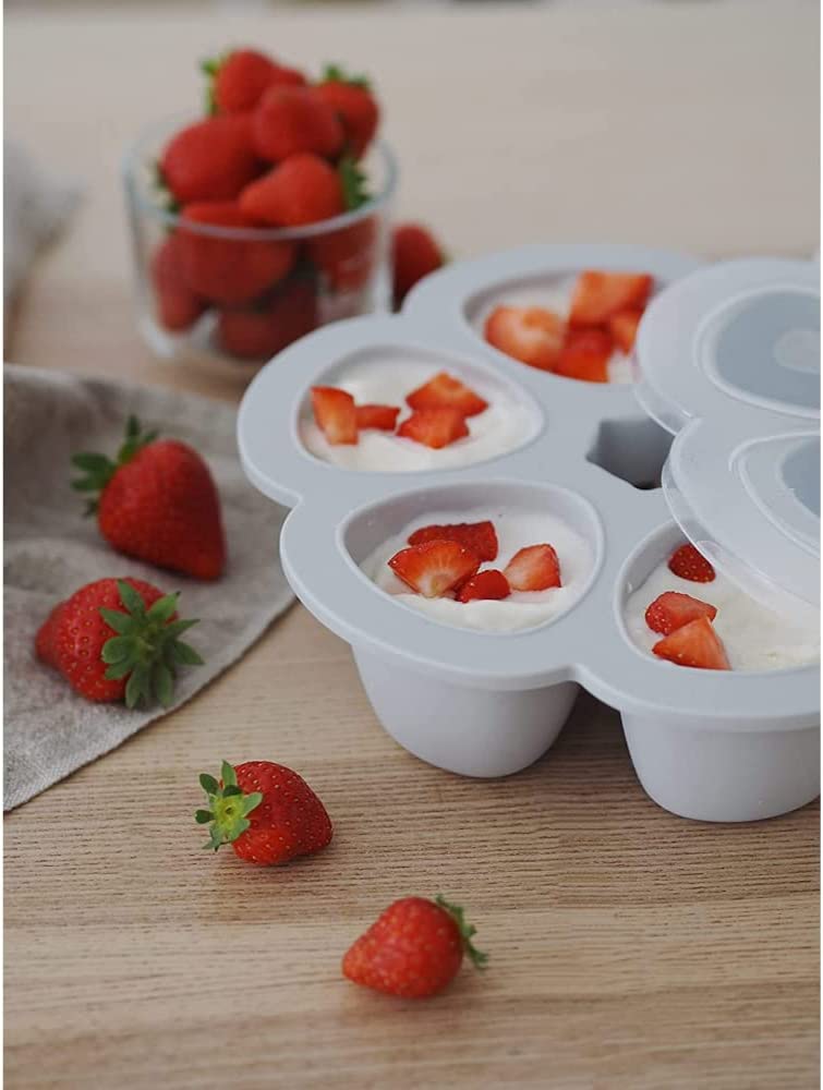 BÉABA - Multienvases Silicona 6x90 ml - Gris