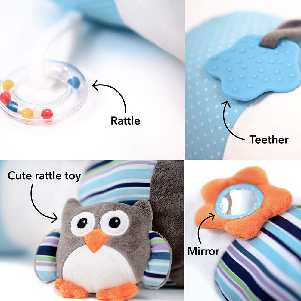 Nuby Tummy Almofada de Atividades Barriga para Baixo Coruja