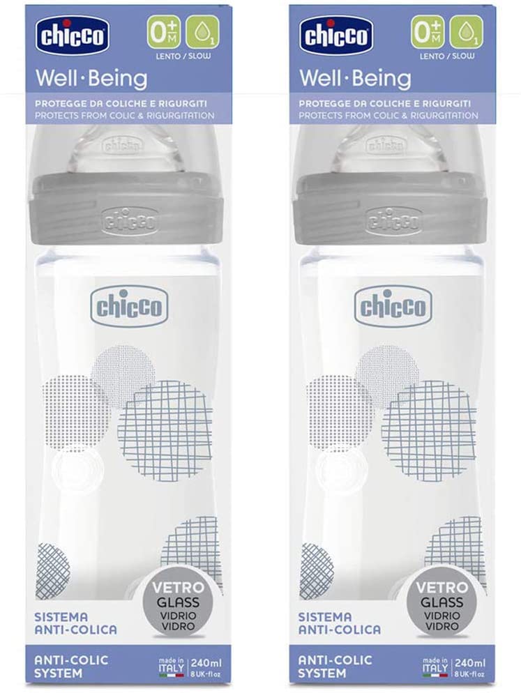 Chicco Mamadeira de Vidro - Kit com 2