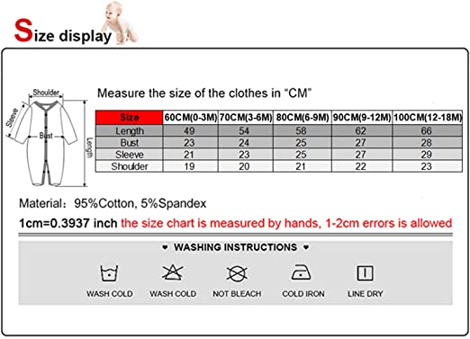 MAMIMAKA Pelele para bebé recién nacido, pijama de una pieza de algodón, mono sin pies para el crecimiento del bebé de 0 a 18 meses, paquete de 2