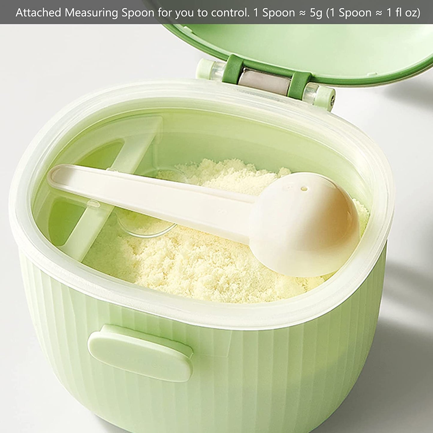 Bebamour - Recipiente de Leite em Pó Portátil Hermético c/ Colher e Nivelador 600ml - Cogumelo/Mushroom