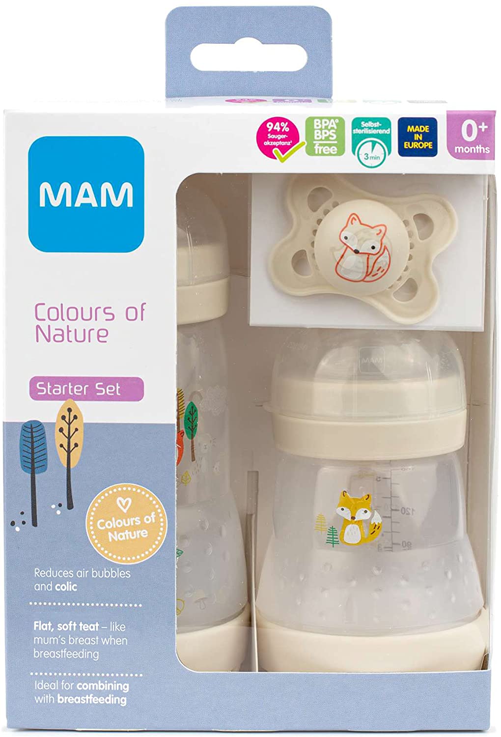 MAM Easy Start S - Kit de Mamadeiras Anti-Cólicas e Chupeta