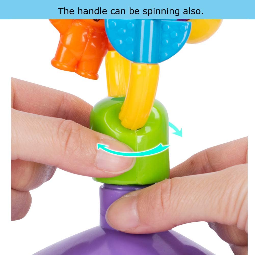 Bebamour - Carrossel de Animais com Suporte de Sucção Roda Giratória 3+