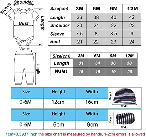 de bebê Body recém-nascido de manga curta calça de bebê de uma peça calças de algodão puro adequado para meninos e meninas 0-12M