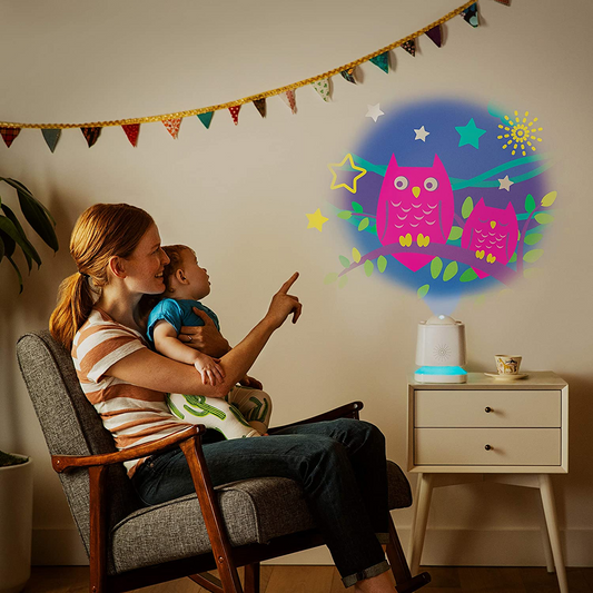 Munchkin Sound Asleep - Proyector infantil y máquina de sonido con luz nocturna LED