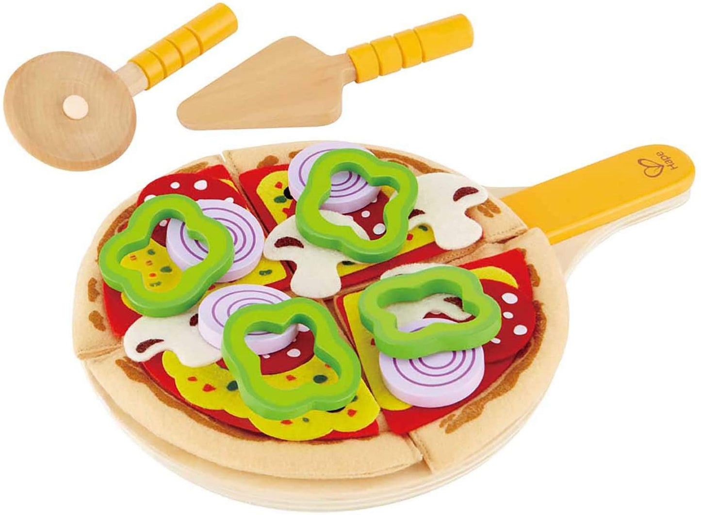 Hape E3129 - Pizza caseira - Comida de madeira e acessórios de cozinha