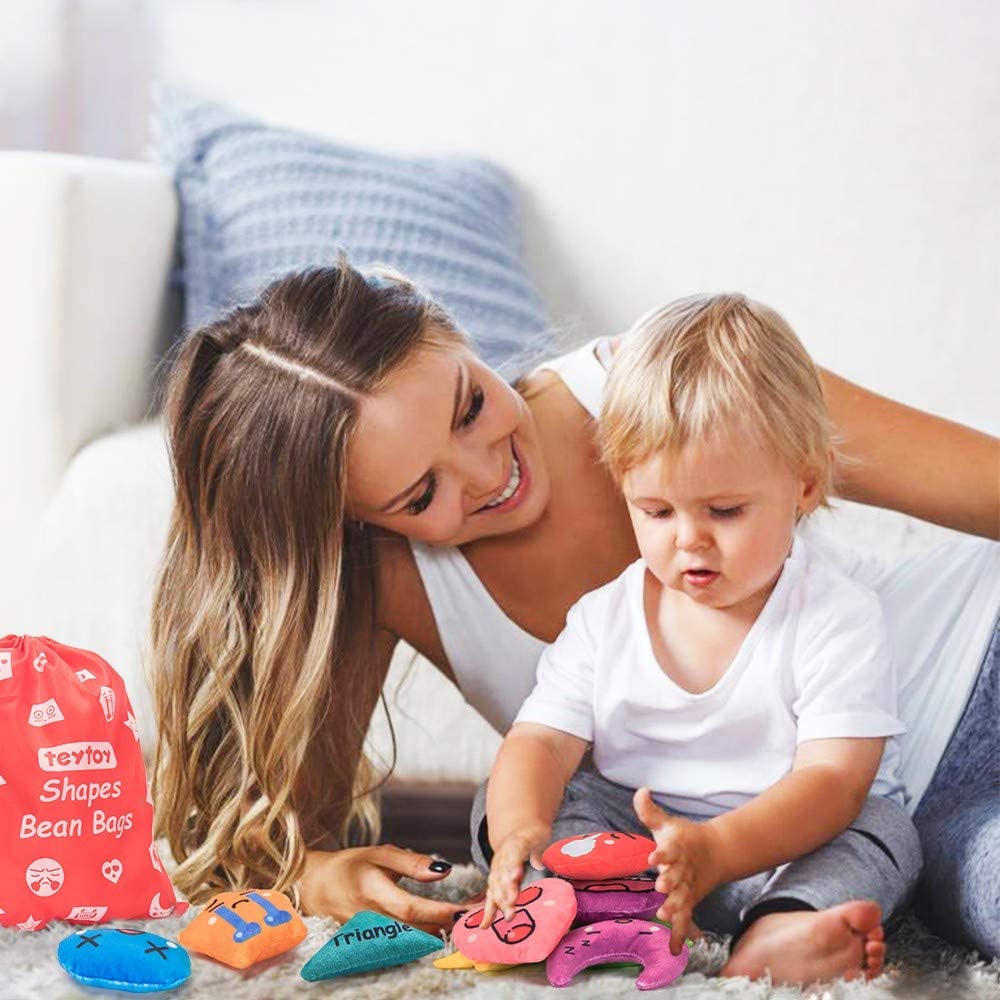 Teytoy - Pufs Sensoriales con Formas y Sentimientos - 12 Unidades