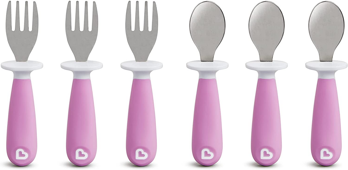 Mantel individual de silicona Munchkin para niños, paquete de 2, azul/morado