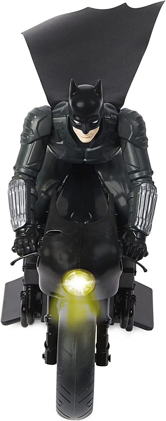 DC Comics The Batman Batcycle RC with Batman Rider Action Figure