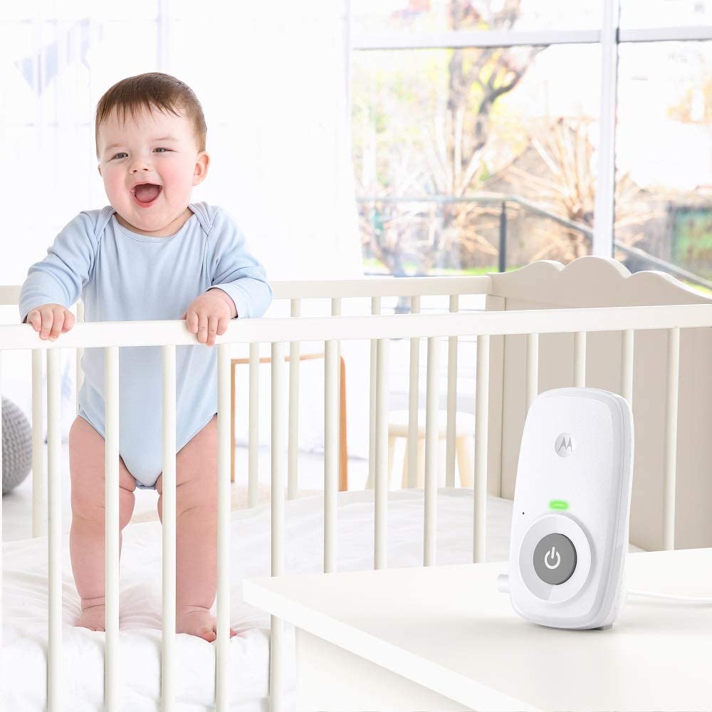 Motorola MBP24 Audio Baby Monitor com display de temperatura ambiente