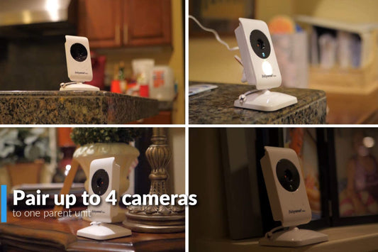 Babysense V24R2 Vigilabebés con cámara y audio, pantalla de 2,4", con cámaras duales
