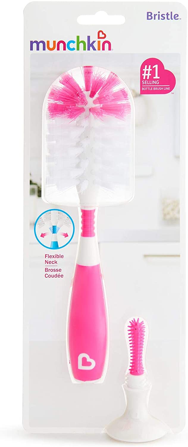 Munchkin - Escova de Cerdas , Várias Cores, Embalagem com 1