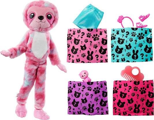 Barbie - Disfraz de Pereza con Mini Mascota y Cambio de Color 3+