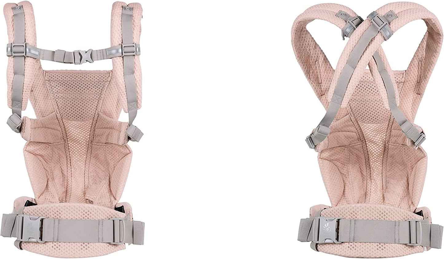 Ergobaby - Portabebés Omni Breeze SoftFlex 20 kg+ - 4 posiciones - Cuarzo rosa