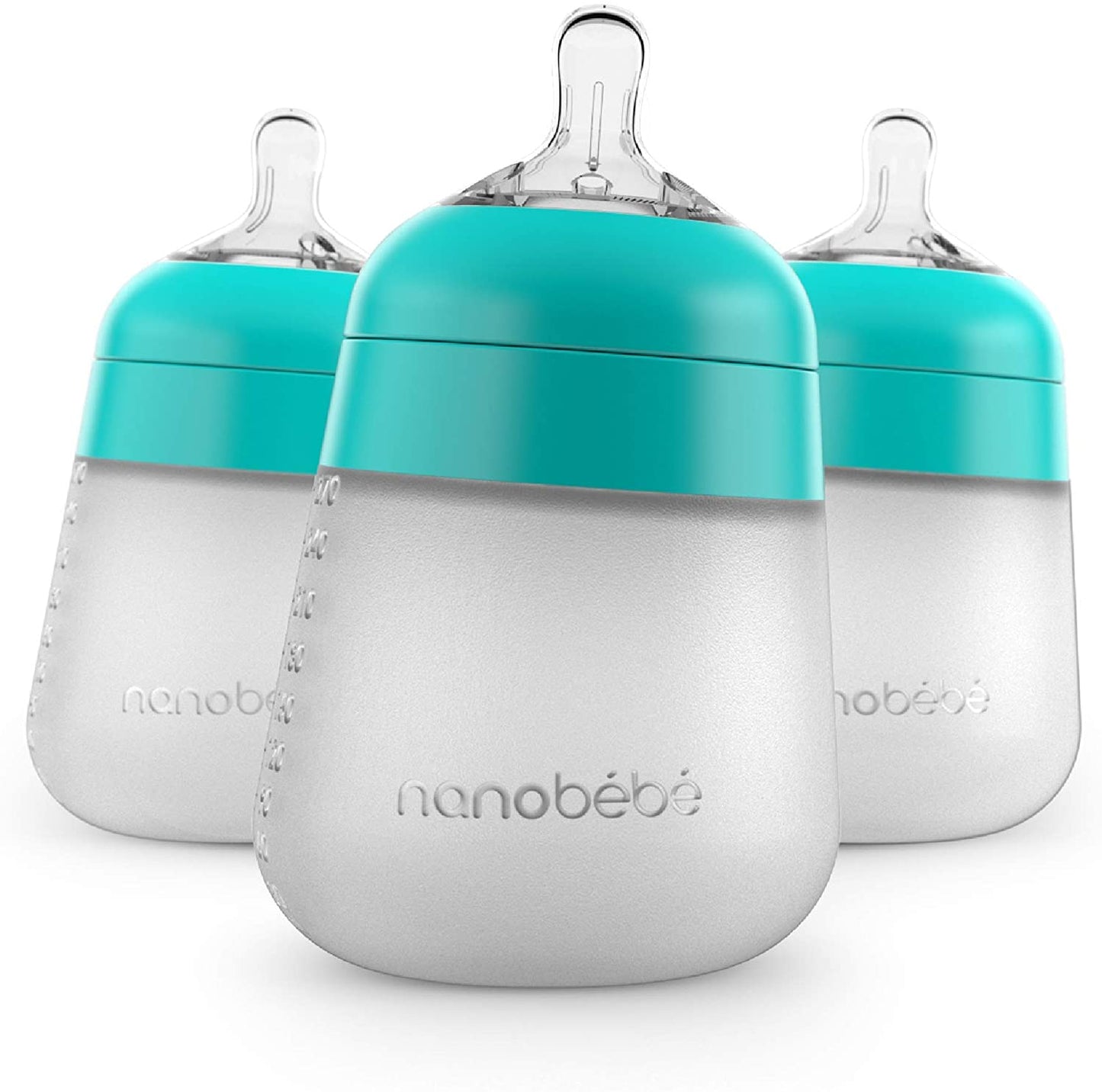 Biberones Nanobebe Flexy Silicona 270ml - Kit de 3
