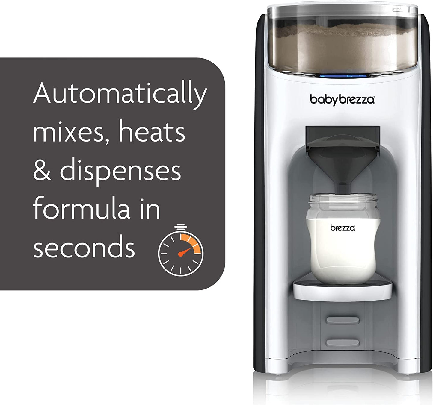 Baby Brezza Máquina Instantânea e Automática com Cobertura Funil - Misture e Aqueça a Fórmula - Branco 220W