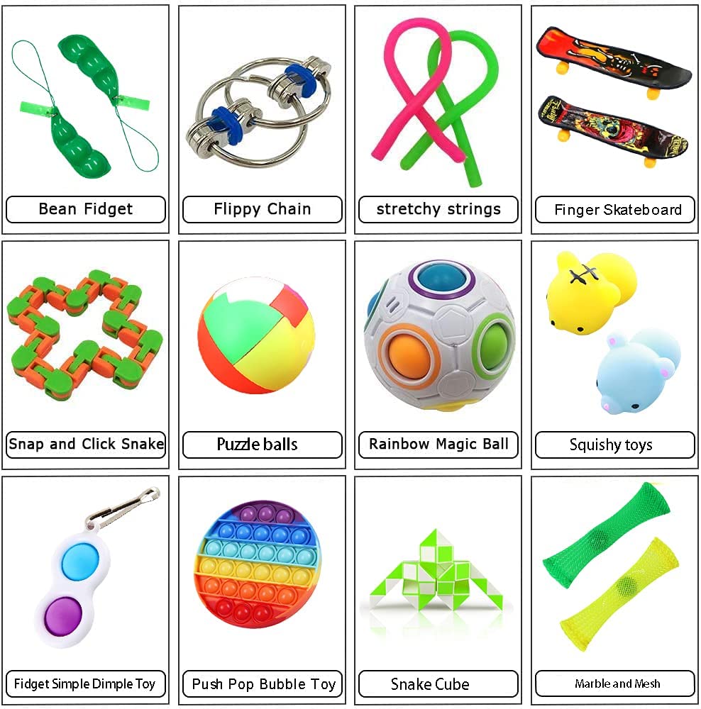 Ultrasonpro Fidget - Brinquedo sensorial - 28 peças