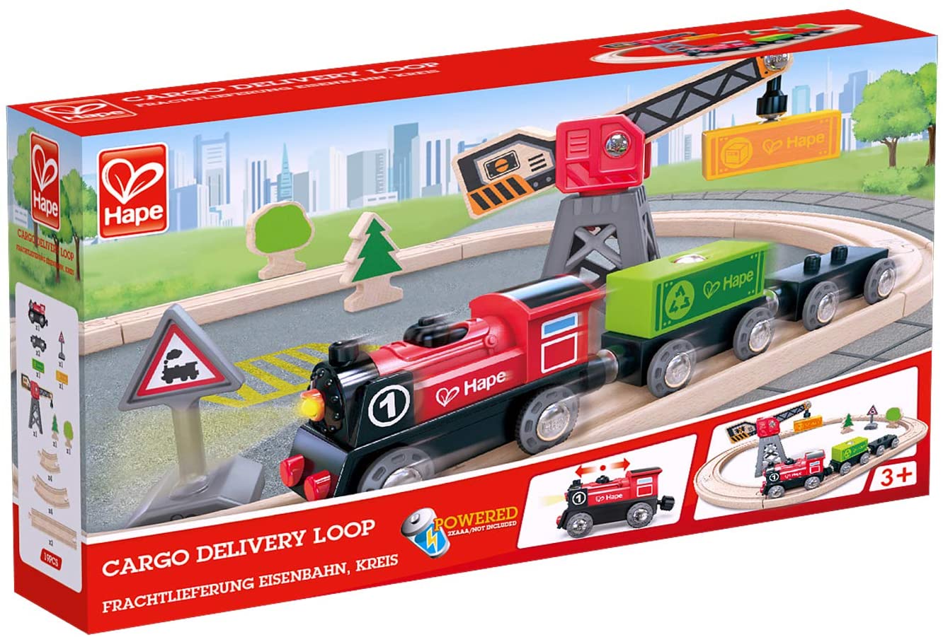 Hape - Conjunto de trem de madeira para carregadeira de mineração