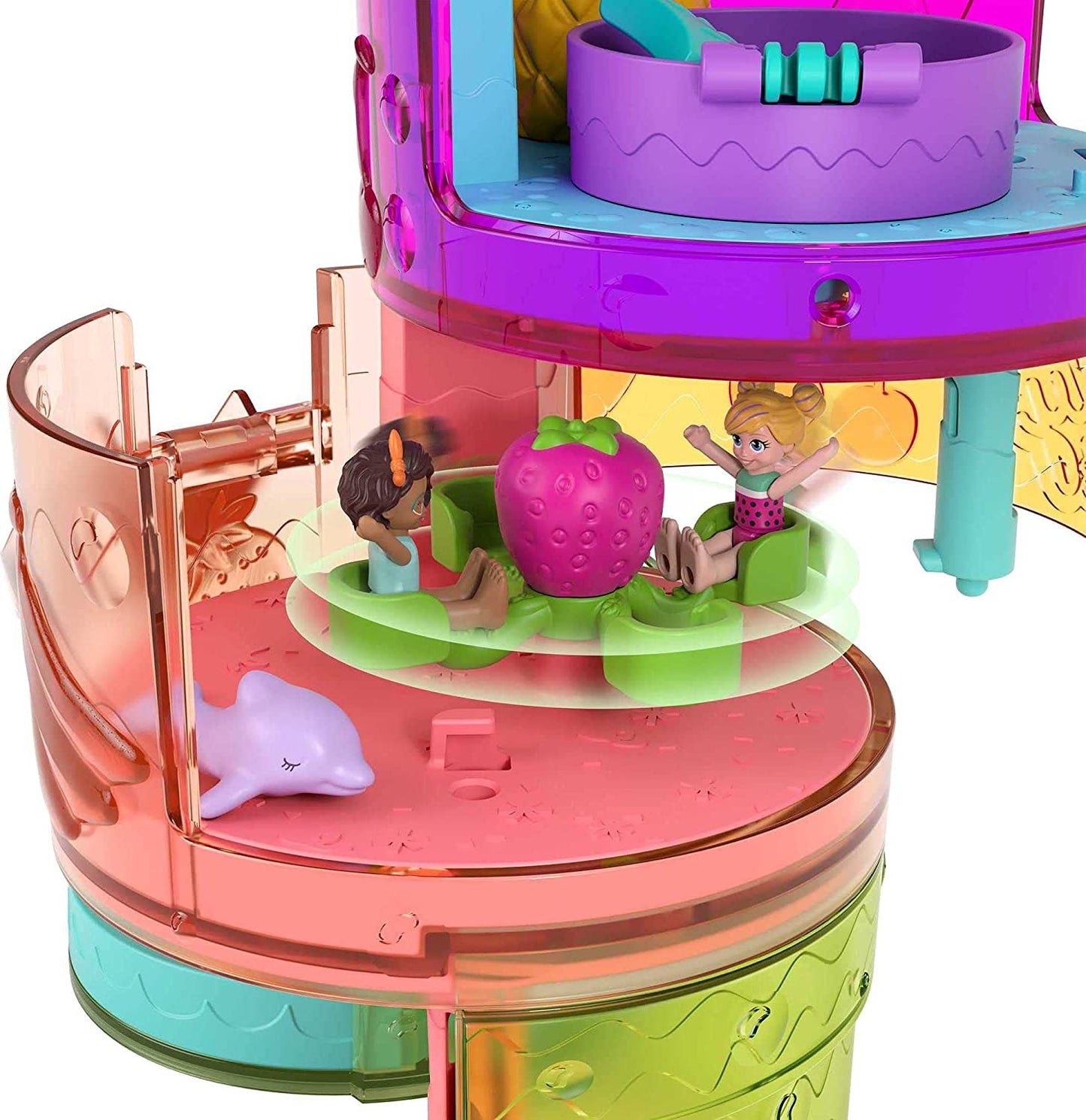 Polly Pocket - Conjunto de jogos e acessórios compactos Spin ‘n Surprise Smoothie
