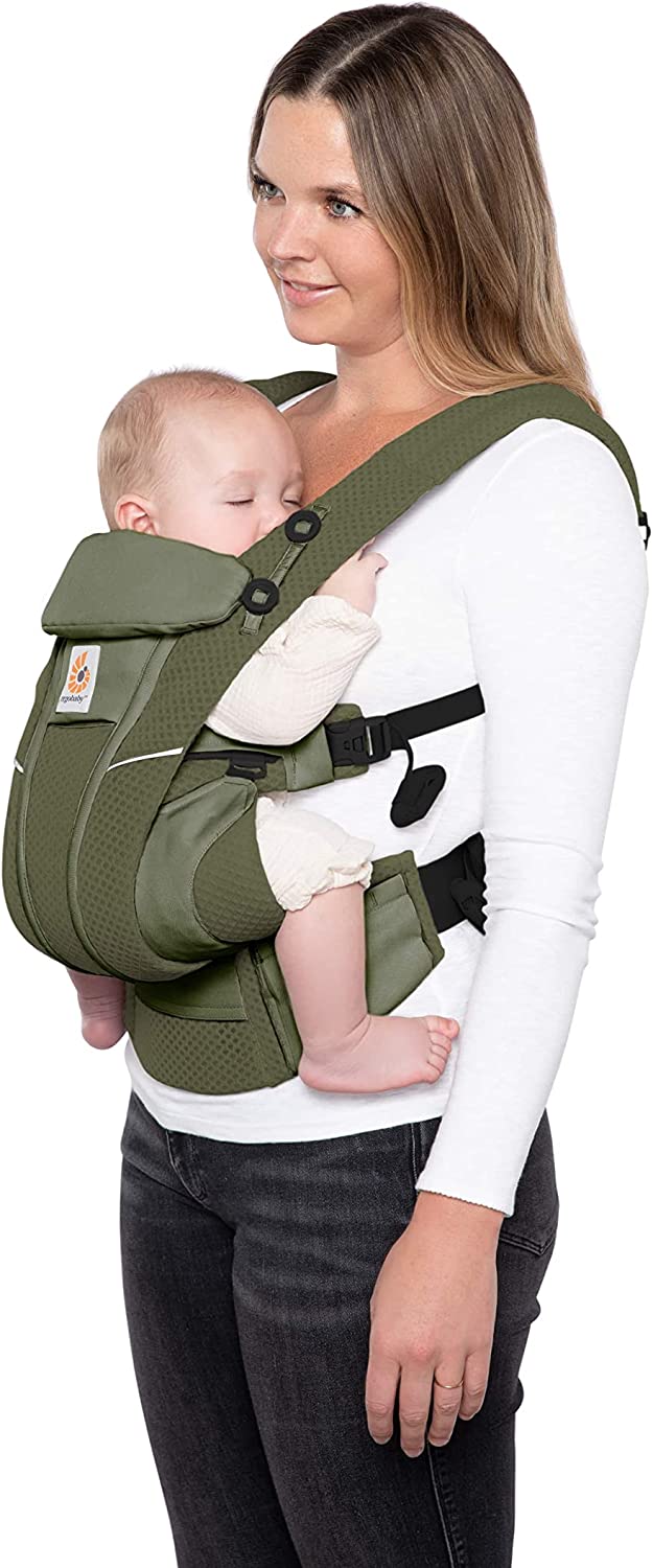 Ergobaby - Portabebés Omni Breeze SoftFlex 20kg+ - 4 posiciones - Verde Oliva