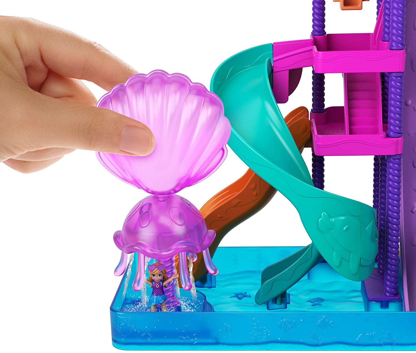 Polly Pocket Pollyville Parque acuático súper deslizante