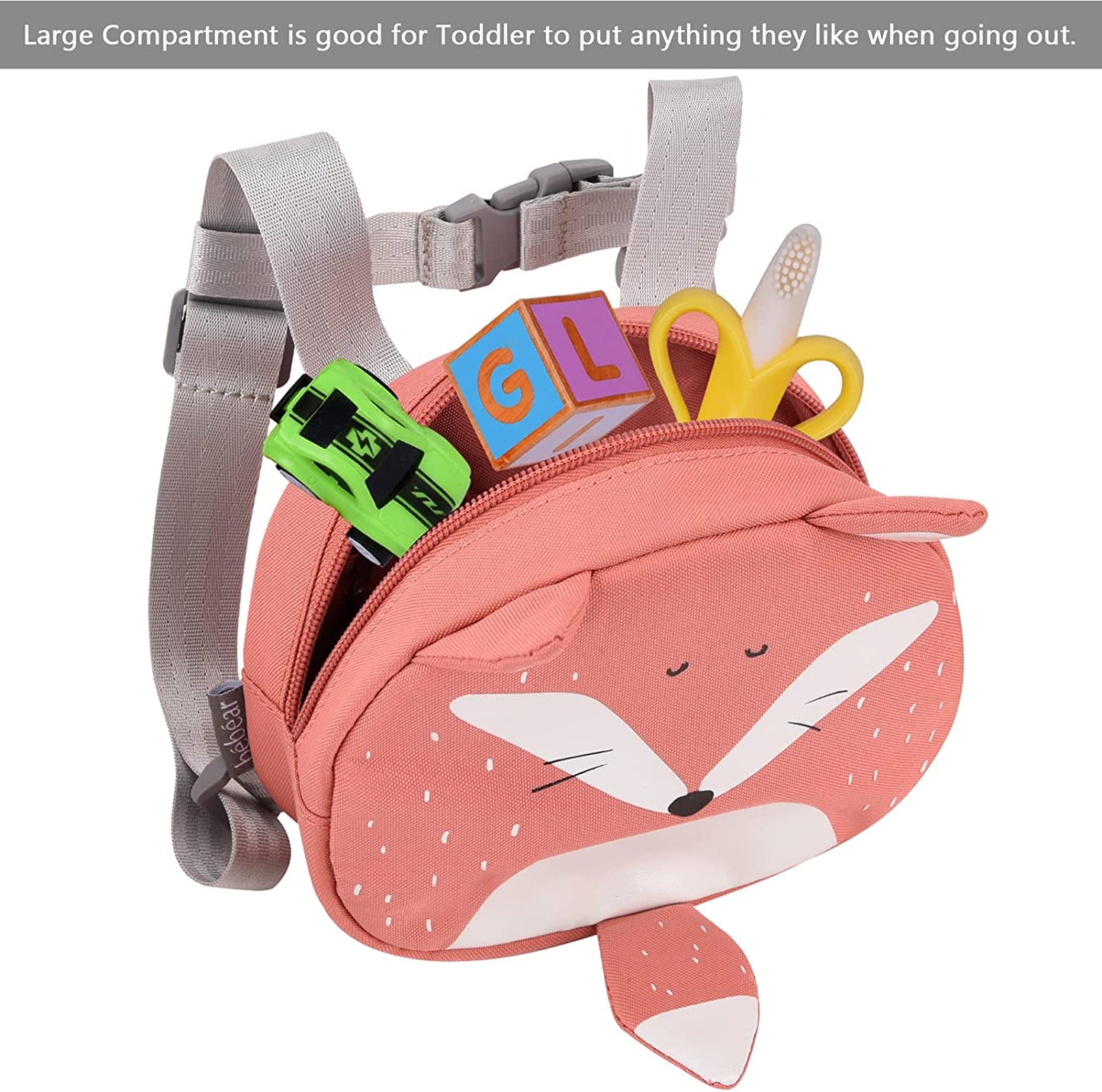 Bebamour - Mini mochila animal infantil com cinto de segurança