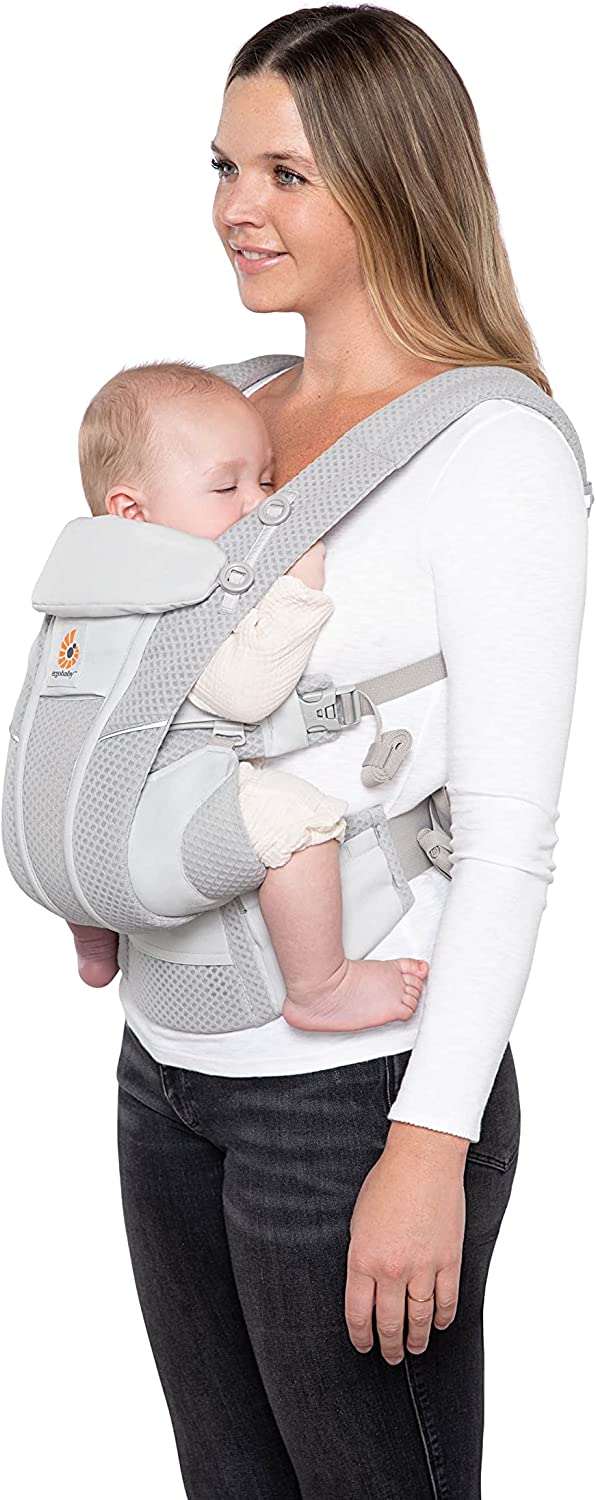 Ergobaby - Portabebés Omni Breeze SoftFlex 20 kg+ - 4 posiciones - Ónix gris claro