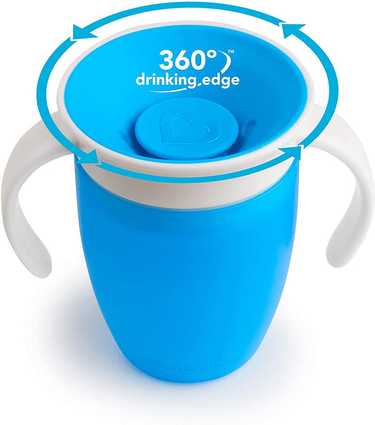 Munchkin Miracle 360 Trainer Cup, azul/rosa, 7 onzas, 2 unidades de Munchkin