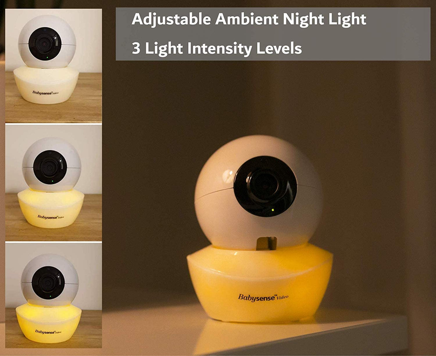 Babysense V43 Babá Eletrônica para bebês, tela dividida de 4,3 "com duas câmeras e áudio, panorâmica e inclinação remotas