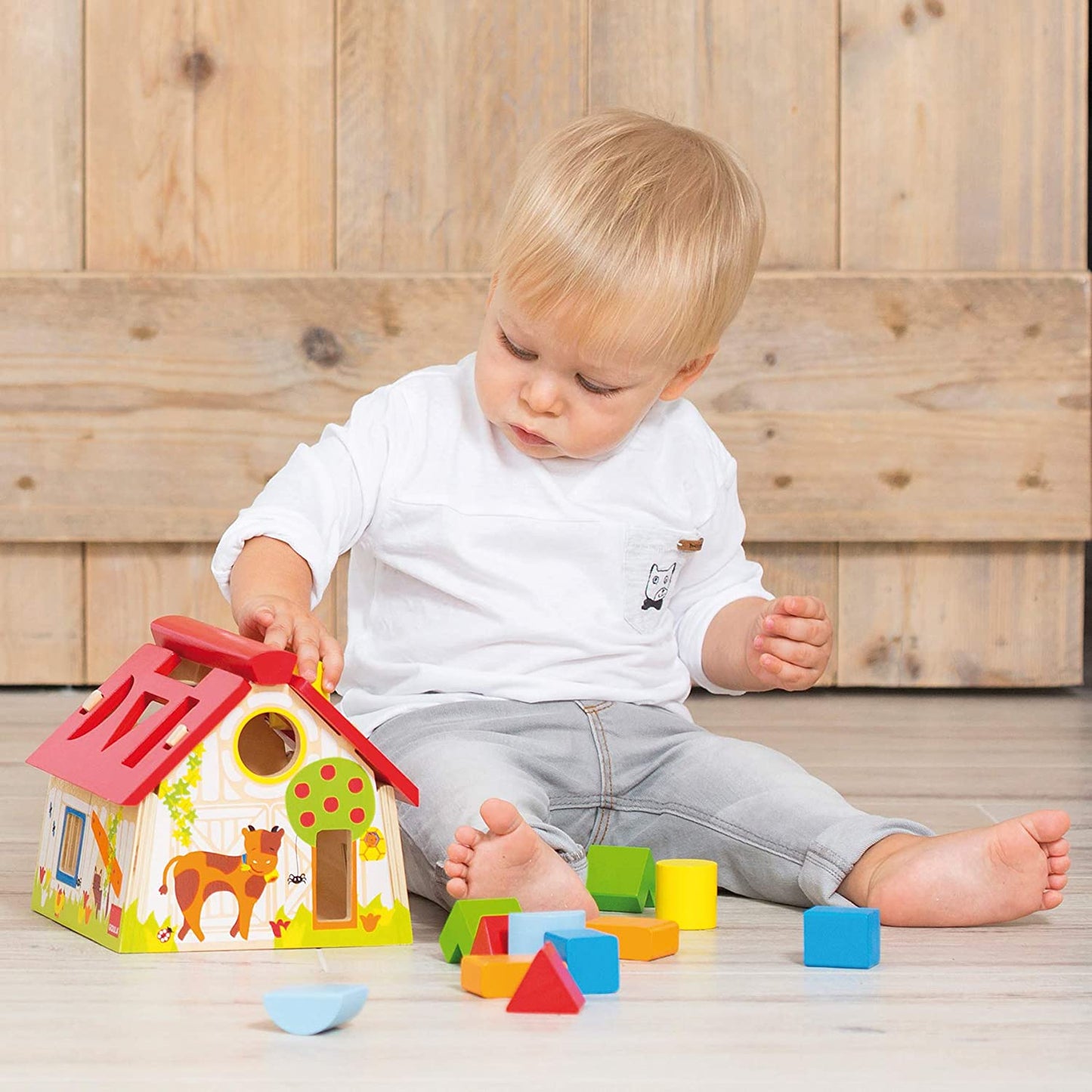 Goula Fazendinha de Madeira Formas Geométricas