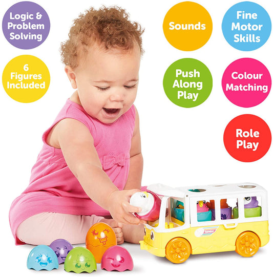 Toomies TOMY Hide and Squeak Egg Bus Baby Toy