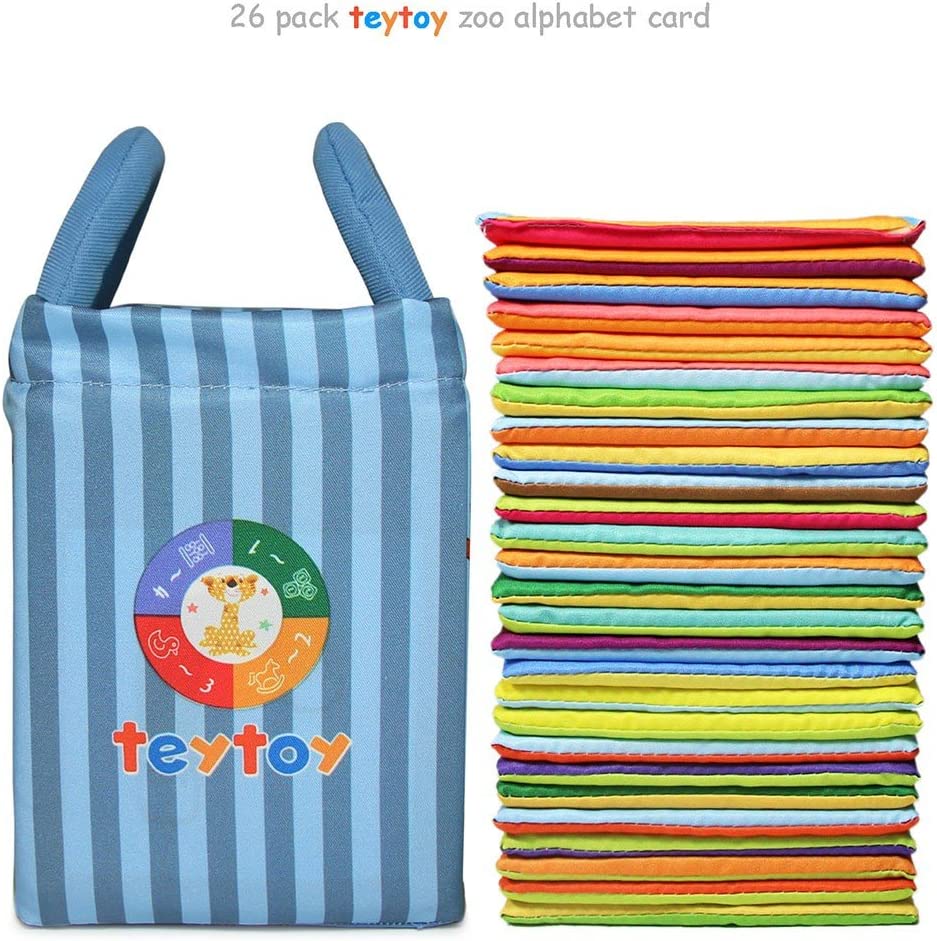 Teytoy - Libro de Tela Suave Tarjetas del Alfabeto con Bolsa