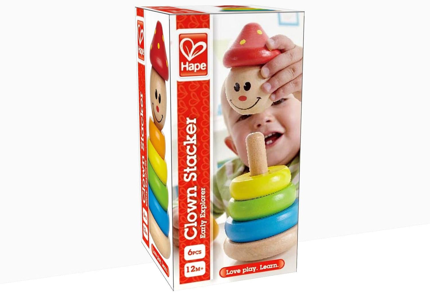 Hape Palhaço Empilhável Brinquedo de Madeira para Atividades Infantis