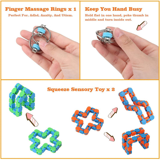 AceLife - Juego de juguetes sensoriales de 21 piezas