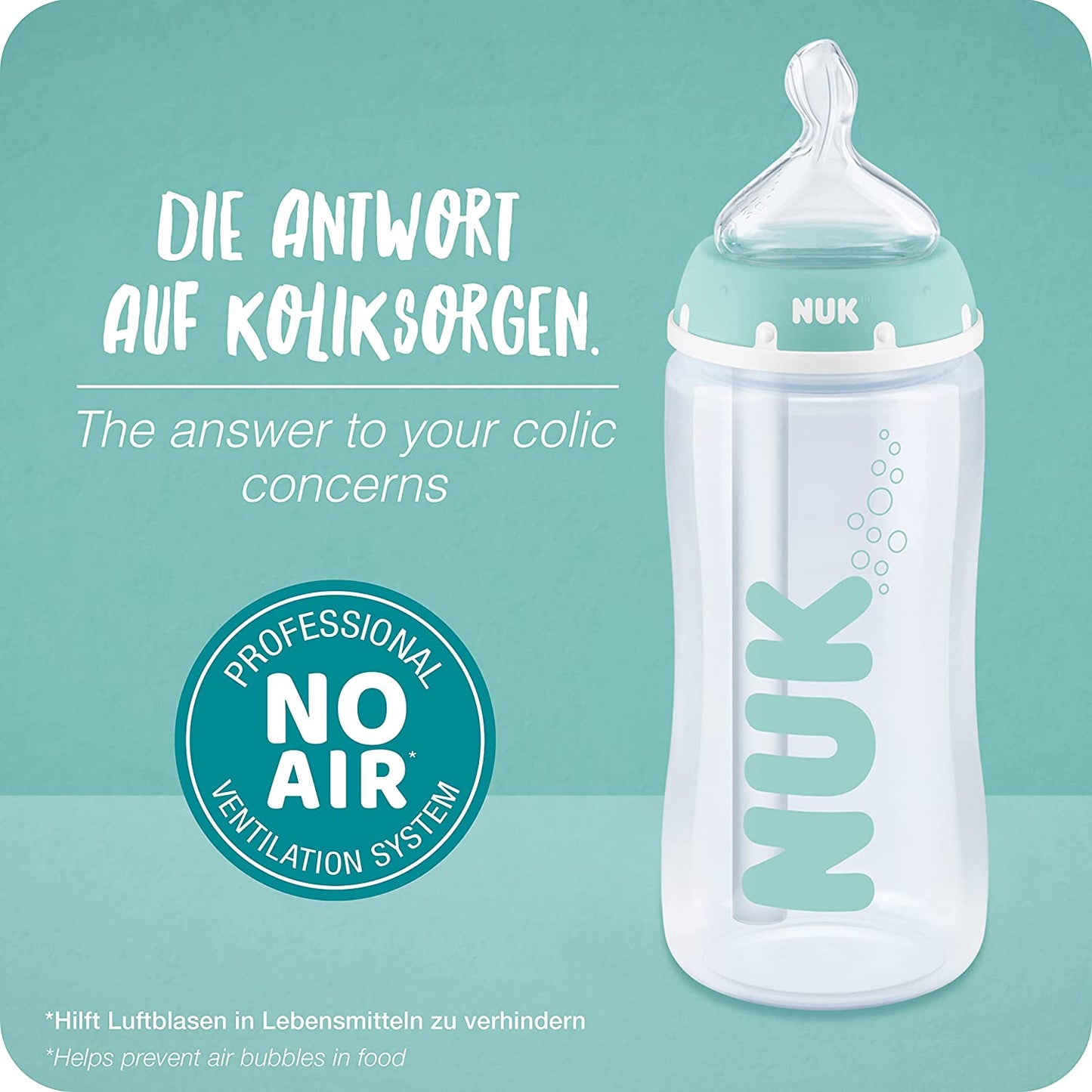 NUK First Choice+ Professional Kit de Mamadeiras Anti-Cólica com Controle de Temperatura 0-6 meses 3x 300ml