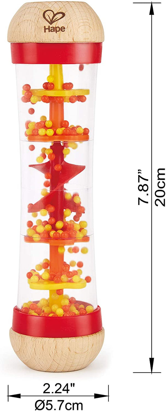 Hape - Pingos de chuva com miçangas - instrumento musical e chocalho - vermelho