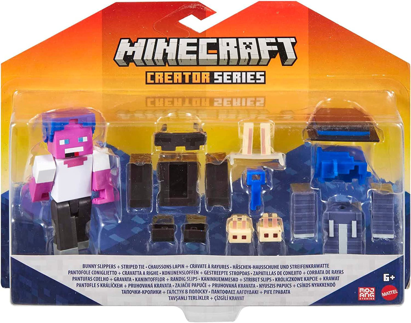 Minecraft Pacote de expansão Creator Series, brinquedo de construção colecionável, figura de 3,25 polegadas com acessórios, presente para maiores de 6 anos