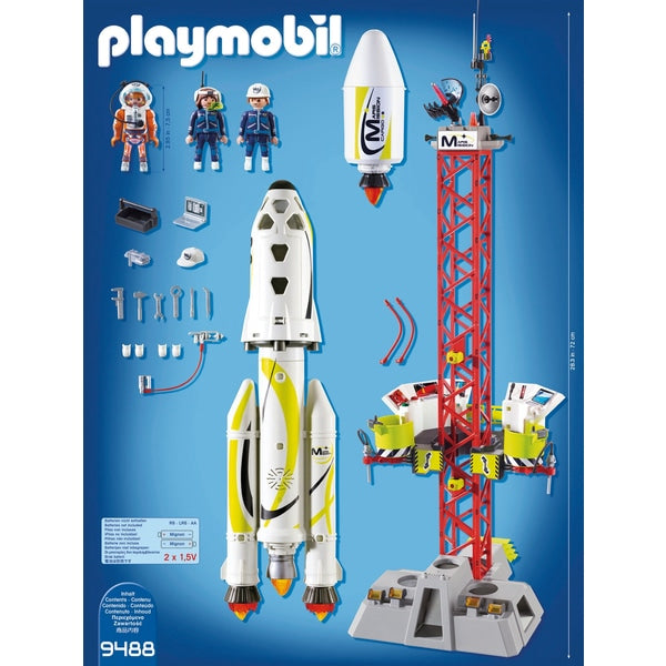 Playmobil 9488 Cohete de misión espacial con lugar de lanzamiento con luces y sonido