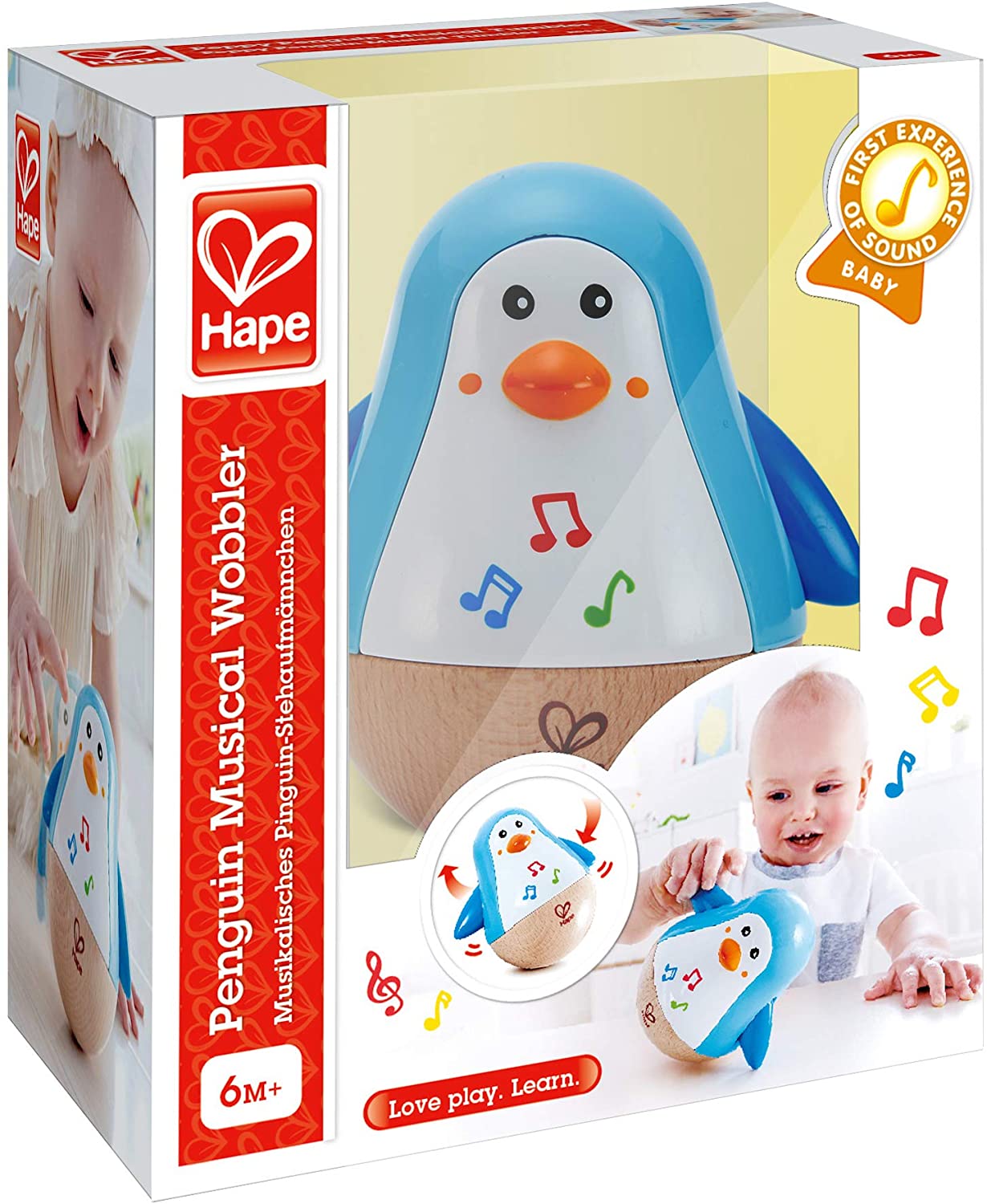 Hape - Penguin Music Wobbler - Instrumento musical para bebês