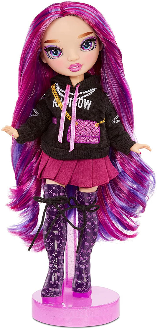 Rainbow High EMI Vanda-Orchid 575788EUC Boneca Colecionável de Moda para Crianças - com 2 roupas
