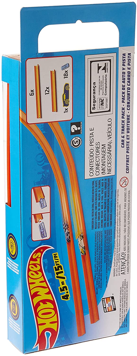 Hot Wheels BHT77 Construtor de esteira reta com Diecast e Mini Car