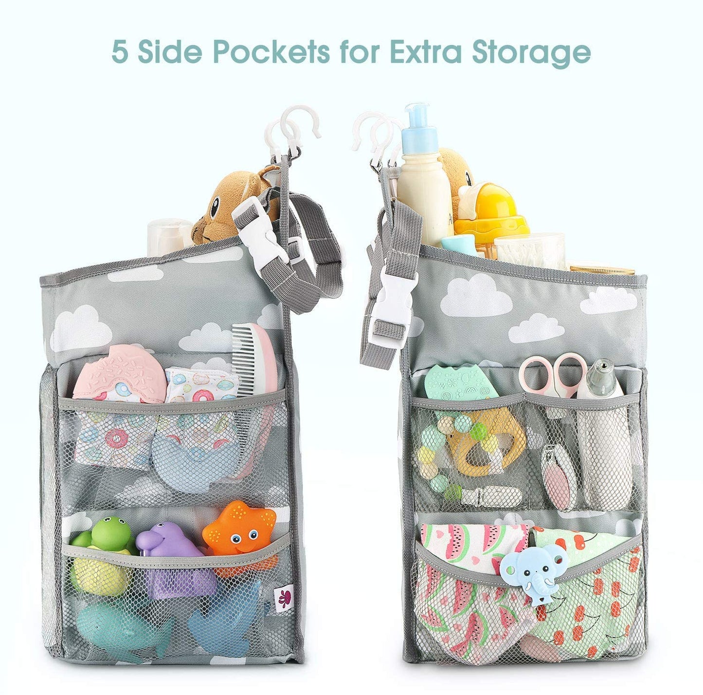 Maliton - Organizador de fraldas com estampa de nuvens