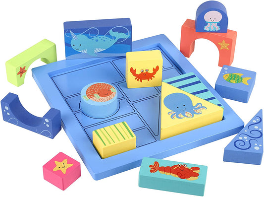 Orange Tree Toys Sea Life Block Puzzle