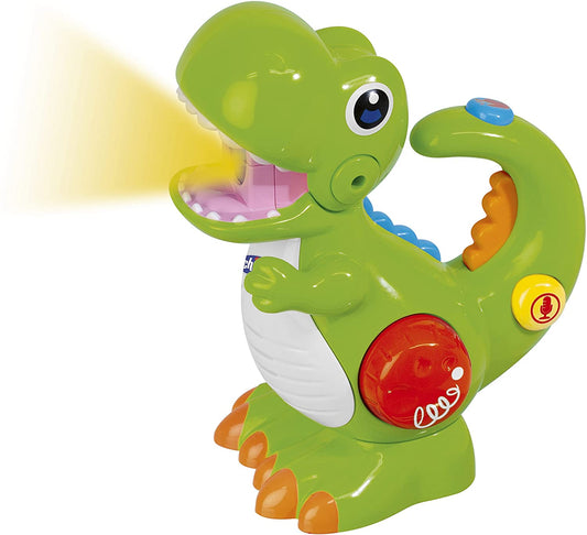 Chicco T-Rex Dino com gravador de voz e tocha multicolorida