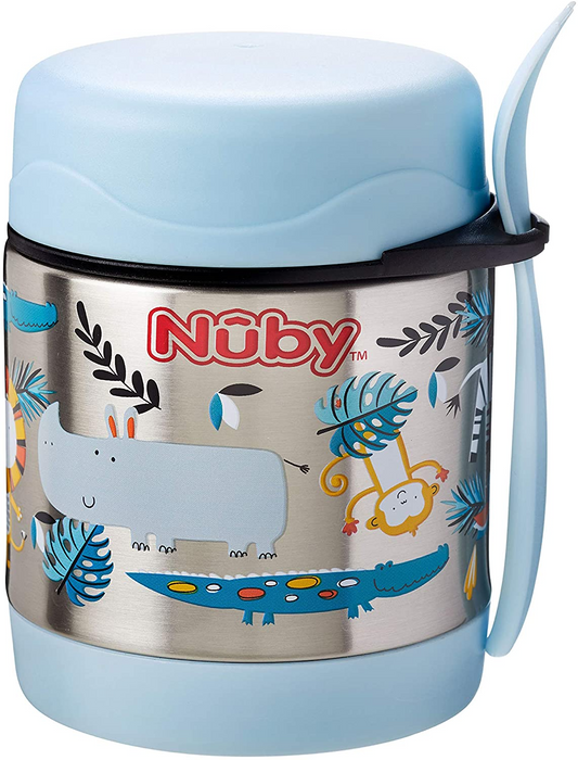 Nuby Jarra térmica, frasco isolado para alimentos, mantém os alimentos quentes e frios, unissex, 12 meses ou mais