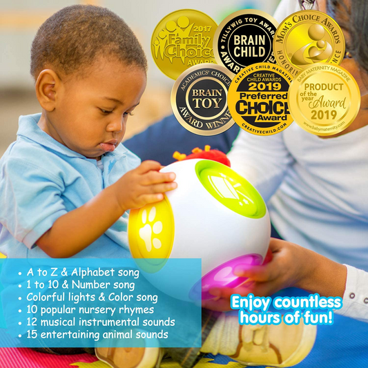 BEST LEARNING Learning Cube - Bloque de juguete educativo para centro de actividades musicales para bebés de 6 a 12 meses en adelante | Regalo ideal para juguetes de bebé de 1 año | Regalo de primer cumpleaños para niño o niña.