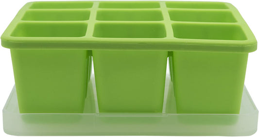 NUK - Bandeja de Cubo de Comida com Tampa para Congelar Comida 60ml - 6 meses+ - Verde